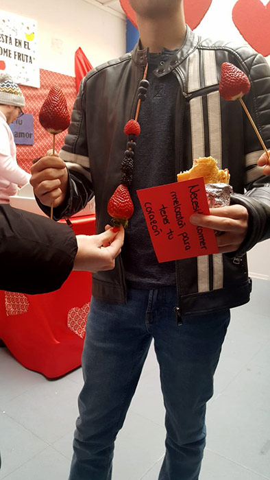 Fruta en San Valentín