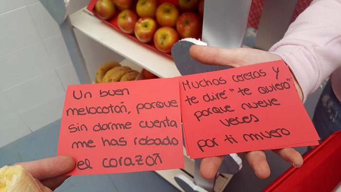 Fruta en San Valentín