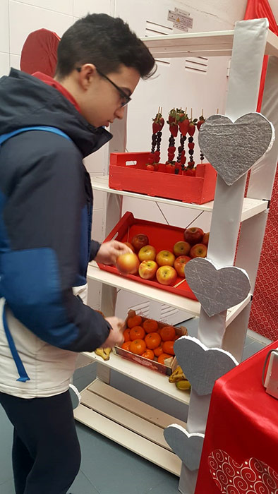 Fruta en San Valentín