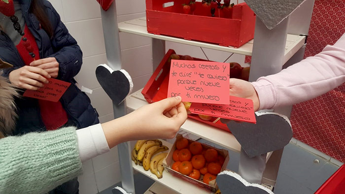 Fruta en San Valentín