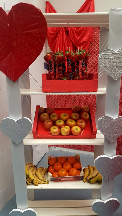 Fruta en San Valentín